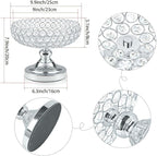 Hollow-Carved Design Crystal Fruit Bowl for Table Centerpiece/Counter/Gorgeous Fruit tray for your Kitchen.Nice Gift for her.(Silver, Bowl shape 1pc)