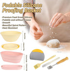 Silicone Bread Proofing Basket, Complete Set for Bread Making With Essential Tools, Easy to Clean and Store