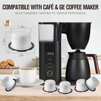 Qualirey 10 Pack Coffee Water Filter Replacement, Compatible with Café and GE Profile Grind & Brew Machine, Charcoal Coffee Filter Cartridges, Replacement for C7CGFLTR, Replace Every 3 Months