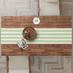 Folkulture Table Runner | Fall Table Runners 90 inches Long | Striped Boho Table Runners for Farmhouse Decor or Table Decorations for Party | White and Green Table Runner for Fall Decor