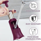 Cherry Pitter Remover Tool, Premium Quick Release Cherry Pitter, Press & Push Type, Large 33mm Cherry Seed Remover, Durable, Food Grade Stainless Steel & PP Plastic, More Labor Saving (Beet)