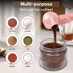 2-in-1 Coffee Scoop with Funnel, 2 Teaspoon Measuring Spoon for Reusable K Cups, Ground Coffee, Protein Powder & Tea, Mess-Free Plastic Design (Pink)