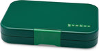 Yumbox Tapas 4-Compartment Bento Lunch Box, Large Size, Perfect for Sandwiches, Eco-friendly, Leakproof (Greenwich Green- Race Cars Tray)
