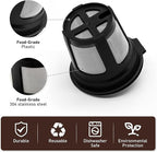 Reusable Coffee Pods for Ninja CPF301 Coffee Maker, 3 Pack Reusable K Cups Pods and 2 Pack Reusable Filters not for Ninja CFP101 & Ninja PB051