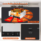 VEVOR Electric Soup Warmer, Four 7.4QT Stainless Steel Round Pot 86~185°F Adjustable Temp, 1500W Commercial Bain Marie with Anti-Dry Burn and Reset Button, Soup Station for Restaurant, Buffet, Silver