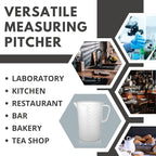 Plastic Graduated Measuring and Mixing Pitcher - 5000ml Plastic Graduated Measuring Pitcher - Soap Making Supplies for Easy Pouring & Accurate Measurements, With Handle & Pour Spout, 5 Liter