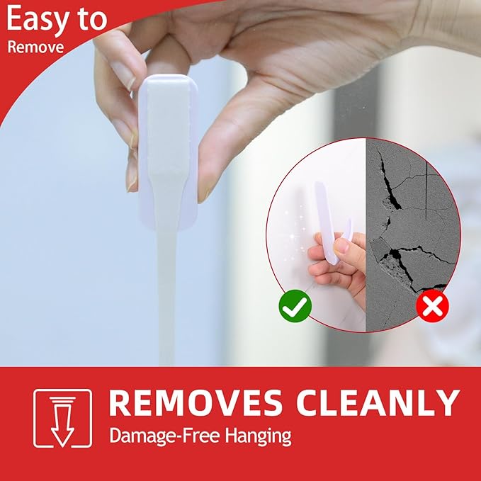 Wall Hooks for Hanging 10 Large Hooks, Heavy Duty Wall Hooks with 10 Strips, Damage Free Adhesive Hooks for Key Holder, Coat, Door, Shower Hanging