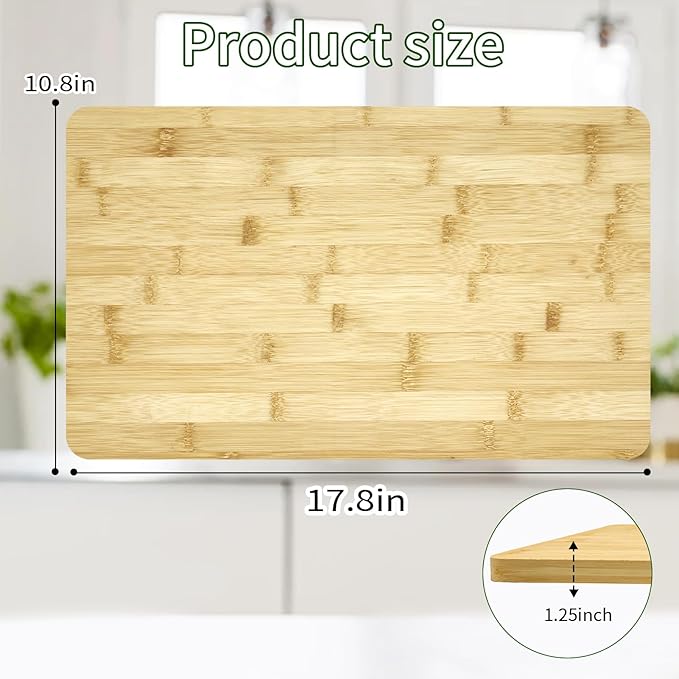 Bamboo Cutting Board for Breville BOV800XL 845BSS 860BSS Smart Oven, Countertop Convection Oven Accessories With Silicone Feet, Heat Resistance, Creates Storage Space