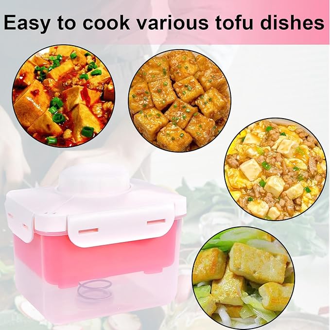 Adjustable Tofu Press - Effortlessly Remove Water from Silken, Firm & Extra Firm Tofu, BPA-Free, Dishwasher Safe - Perfect for Tofu and Cheese Enthusiasts