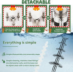 Chocolate Fountain Commercial Hot Chocolate Fondue Tower 5 Tier 7-Pound Large Capacity Stainless Steel Chocolate Melting Heating Machine for Nacho Cheese Liqueurs Party Wedding (Vintage Red)