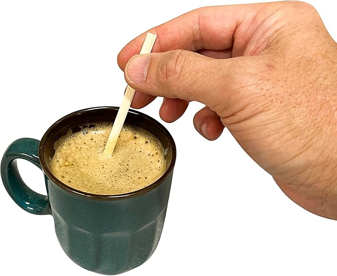 2000 Count | KingSeal Bamboo Coffee Stirrers, Stir Sticks, 5.5 inches, Square End, 100% Renewable and Biodegradable - 2 Boxes x 1000 Stirrers