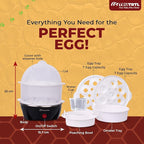 4 in 1 electric egg cooker | Boils upto 14 eggs | Poacher | Omelet maker | Vegetable steamer, dumpling & More | Royal Black