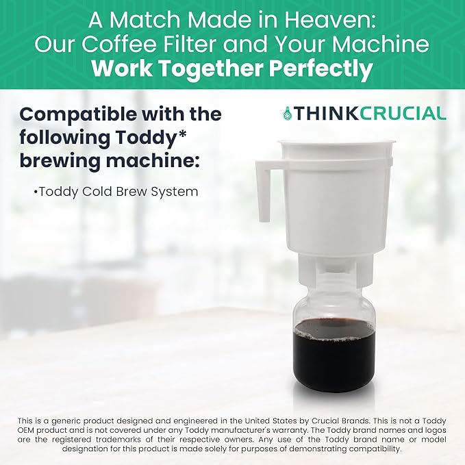 2 Replacement Strainer Bags Compatible With Toddy« Cold Brew System 5 Gallon Commercial Brewers, Washable & Reusable - by Think Crucial (2 Pack)