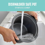 GreenLife 3.5QT Slow Cooker, Non-Toxic PFAS-Free Ceramic Nonstick Removable Interior Bowl, Programmable, Keep Warm, Stovetop & Oven Safe, Dishwasher Safe Parts, Glass Lid, Turquoise