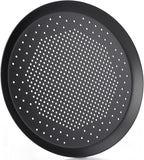 Beasea 10 Inch Pizza Pan With Holes - Perforated Aluminum Alloy Round Vented Crisper for Oven, Baking Tray Bakeware for Home Restaurant Kitchen