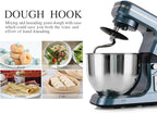 Stand Mixer,5.3-Qt & 500W & 6+P Speed MK36 Tilt-Head Kitchen Electric Food Mixers Home Baking Dough Machine with Accessories (Gray Blue)