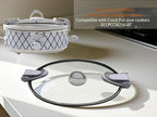 Oval Glass Lid with White Lock System, ONLY Compatible with Crock Pot 2.5 Quart Slow Cooker SCCPCCM250-BT