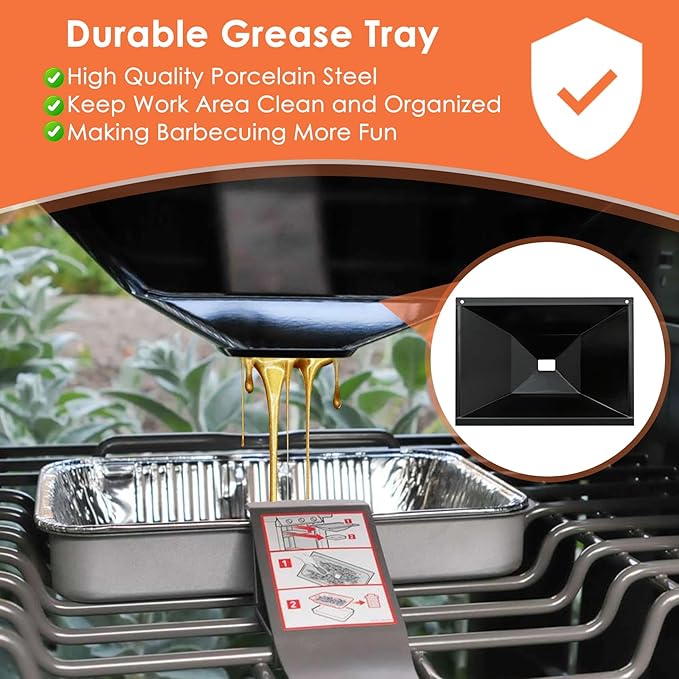 66036 Grease Tray for Weber Genesis II 300 Series Gas Grills (2017 and Newer), Drip Pan Tray for Genesis 2 E-310, Genesis II E-335, S-310 S-320 S-330 Grease Tray for Weber Genesis II Parts