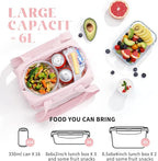 Lunch Bag Women，Freezable Lunch bag，Built-in Ice Pack Small Cooler，Cute Lunch Bags for Women,Waterproof and Durable，Suitable for Work, Picnics, Travel, and Meal Preparation（Light Pink）