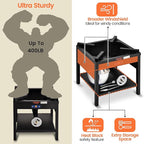 ARC 100QT Stainless Steel Seafood Boiling Kit, 200,000BTU Propane Burner for Outdoors Cooking, Large Stock pot w/Basket for Shrimp, Lobster, Crab Crawfish, Turkey Deep Fryer, Seafood Boil Pot 24GALLON