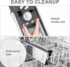 SupMaKin Upgrade Safe Mandoline Slicer, Multi Vegetable Chopper, Potato Slicer, Vegetables Slicer Onion Chopper Fry Cutter, Kitchen Chopping Artifact (GrayWhite)