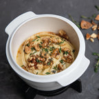 BOSKA Cheese baker - Brie Baker with Lid - Queso Warmer for Brie Cheese bites - Tea Light Candle keep Anything you make Warm - Handy Size & Microwave-safe