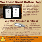 The Original Royal Brew Nitro Cold Brew Coffee Maker - Gift for Coffee Lovers -128 oz Extra Large Home Keg, Nitrogen Gas System Coffee Dispenser Kit - Use Nitrogen or Nitrous Oxide