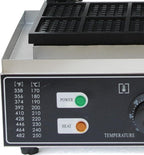 1550W Commercial Waffle Maker, 10 Grids Electric Square Waffle Maker Non-Stick Stainless Steel Belgian Waffle Iron w/Time & Temper Adjustable| Temper Comparison Table, Large Waffle Machine Restaurant