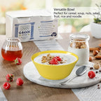 Unbreakable Large Cereal Bowls Set of 6, 32 Ounce BPA-Free Microwave and Dishwasher Safe Salad Bowls, Stackable Color Kitchen Set for Serving, Soup, Oatmeal, Pasta, Noodles - 6 Colors