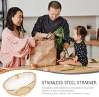 Yardwe Stainless Steel Oil Filter Slag Separator - 7.87 Inch Fine Mesh Strainer for Cooking Draining Pasta Washing Vegetables and Food Preparation