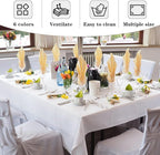 Fitable 6 Pack Square Tablecloths - 70 x 70 Inches - Stain Resistant and Reusable Table Clothes, Ivory Polyester Fabric Table Covers for Dining, Card Tables, Coffee Tables