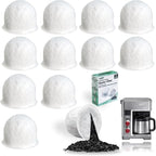 12 Pack WGCM350 Activated Carbon Water Filter Pods Replacement for Wolf Gourmet Coffee Maker System - Compatible with WGCM100S WGCM110S WGCM120S