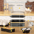 Evoloop Rapid Egg Cooker Electric 12 Eggs Capacity, Soft, Medium, Hard Boiled, Poached, Omelet Maker Egg Poacher & Vegetable Steamer, BPA Free Tray(Grey)