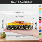 EUSOAR Mini Cake Pans with Lids, 50pcs 6.8oz Disposable Aluminum Foil Small Loaf Baking Pans with Lids, Souffle Muffin Liners Cupcake Containers Wrappers Cheesecake Creme Brulee Ramekins Pan