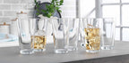 Glaver's Beer Pint Glasses Set of 6, Highball Glass 17 oz Tall Drinking Glasses Everyday Stackable Water Glass Cups Home Bar Cocktail Glassware