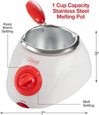 Electric Chocolate Melting Pot Set- XMAS Candy Bar Making or Fondue Fountain Kit w/ 30 Bonus Accessories-Dip, Drizzle & Decorate Strawberries, Marshmallows, Snacks- Holiday Party Appetizers Desserts