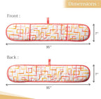Maison d' Hermine Double Oven Mitts 100% Cotton 7"x35" Double Oven Mitt Heat Resistant BBQ Cooking Gloves with Loop, Baking, Grilling, Home, Kitchen, Handling Hot Pans Spring Summer (Summer Maze)