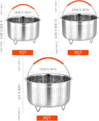 Steamer Basket for Instant Pot, Stainless Steel Vegetable Steamer Basket Insert for Pots (3qt)