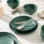 Stone Lain Rio 4-Piece Pasta Bowl Set Stoneware, Green