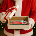 Chengu 100 Pcs Christmas Drink Stirrers Xmas Stir Sticks Bulk Holiday Coffee Stirrers Plastic Swizzle Stick Hot Cocoa Bar Supplies Chocolate Decoration Reusable Cocktail Mixer(Santa Claus)