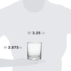 Libbey Chatham Rocks Glasses Set, Unique Glassware Drinking Glasses Set of 8, Ridged Bottom, Dishwasher Safe Glasses for Dinner Parties and More