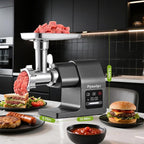 Meat Grinder Electric 3200w Digital Touch Control Commercial Heavy Duty Meat Grinder and Sausage Stuffers, Kubbe Kit for Household Use & Commercial