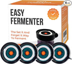 Fermentation Lids Kit, Mason Jar Airlock Lid, Fermenting Lids for Wide Mouth Mason Jars, Kimchi, Pickle, and Sauerkraut Fermentation, Pack of 4