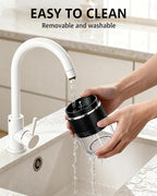 Portable Electric Coffee Grinder，Automatic Coffee Grinder with USB Type-C wireless charging design，Adjustable Coarse to Fine for coffee beans, grains, cleaning brush + cable Includes (black)