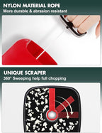 Manual Food Processor Vegetable Cutter, Geedel Pull Chopper with String, Food Chopper Vegetable Cutter for Veggies, Fruits, Salad, Onion, Nuts, Herbs, etc, 2 Cup(500ml), Red