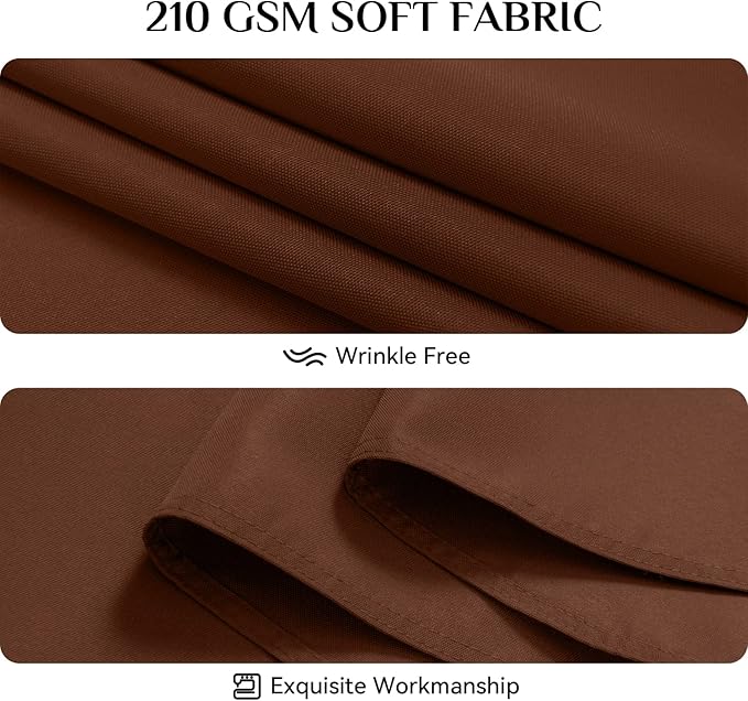 Softalker Rectangle Tablecloth, Waterproof & Stain Resistant Table Cloths Wrinkle Free Fabric Washable 210GSM Polyester Table Cover for Dining/Party/Outdoor - 60 x 120 inch,Chocolate