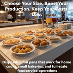 125-Pack 7 15/16" Foil Pie Pans - Deep 1 1/8" Disposable Aluminum Pie & Tart Pans with Full Curl Rim - For Commercial Baking, Batch Cooking, Freezer Storage & Retail Packaging