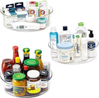 3 Pack Lazy Susan 11.5" Inch Turntable Organizer for Cabinet Pantry Organizers and Storage Organization Spinning Spice Rack Bins Rotating Condiment for Countertop Kitchen Sink