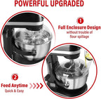 Pouring Shield for KitchenAid 6-7Qt Bowl Lift Stand Mixer (for Stainless Steel Bowls Only), Splash Guard Mixers Bowl Cover for Kitchen aid 6-7Qt Accessories and Attachments (Clear)