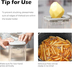 ZHANG XIAO QUAN SINCE 1628 French Fry Cutter 4-in-1 Food Dicer Chop Box, Potato Cutter for Fries Potato French Fry Onion Cutter Food Chopper Manual Hand Vegetable Cutter Dicer Apple Slicer, 4 Blades